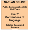 NAPLAN Online MiniTest Answers Language Year 7